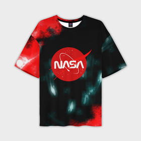Мужская футболка oversize 3D с принтом NASA космос краски ,  |  | 