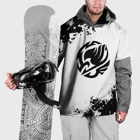 Накидка на куртку 3D с принтом Fairy Tail краски черные в Курске, 100% полиэстер |  | Тематика изображения на принте: 