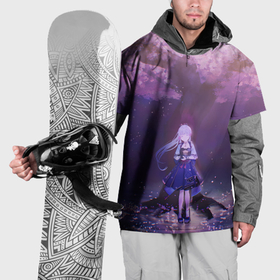 Накидка на куртку 3D с принтом Genshin Impact Камисато Аяка , 100% полиэстер |  | Тематика изображения на принте: 