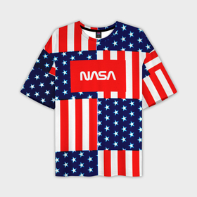 Мужская футболка oversize 3D с принтом NASA usa space logo в Тюмени,  |  | 