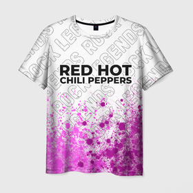 Мужская футболка 3D с принтом Red Hot Chili Peppers rock legends посередине в Белгороде, 100% полиэфир | прямой крой, круглый вырез горловины, длина до линии бедер | Тематика изображения на принте: 