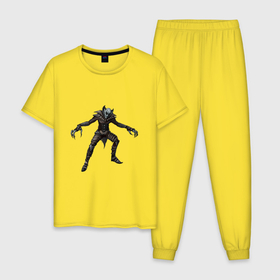 Мужская пижама хлопок с принтом Дракула в Кировске, 100% хлопок | брюки и футболка прямого кроя, без карманов, на брюках мягкая резинка на поясе и по низу штанин
 | 