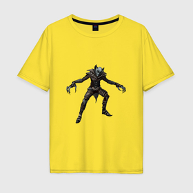 Мужская футболка хлопок Oversize с принтом Дракула в Белгороде, 100% хлопок | свободный крой, круглый ворот, “спинка” длиннее передней части | 