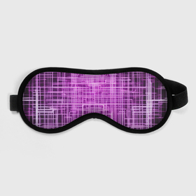 Маска для сна 3D с принтом Фиолетовые неоновые полосы киберпанк в Кировске, внешний слой — 100% полиэфир, внутренний слой — 100% хлопок, между ними — поролон |  | 