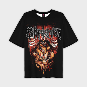 Мужская футболка oversize 3D с принтом Slipknot   maggots ,  |  | 