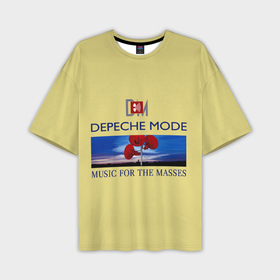 Мужская футболка oversize 3D с принтом Depeche Mode   Music For The Masses title в Курске,  |  | Тематика изображения на принте: 