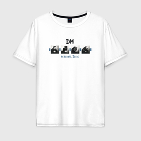 Мужская футболка хлопок Oversize с принтом Depeche Mode   Personal jesus single в Петрозаводске, 100% хлопок | свободный крой, круглый ворот, “спинка” длиннее передней части | Тематика изображения на принте: 