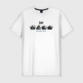 Мужская футболка хлопок Slim с принтом Depeche Mode   Personal jesus single в Санкт-Петербурге, 92% хлопок, 8% лайкра | приталенный силуэт, круглый вырез ворота, длина до линии бедра, короткий рукав | 