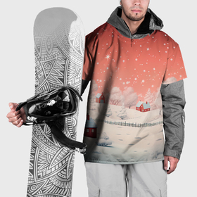 Накидка на куртку 3D с принтом Волшебство новогодней ночи , 100% полиэстер |  | Тематика изображения на принте: 
