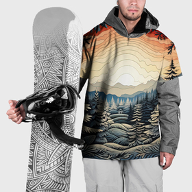Накидка на куртку 3D с принтом Искрящиеся снежинки в вальсе волшебства , 100% полиэстер |  | Тематика изображения на принте: 