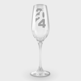 Фужер для шампанского с принтом Счастливого нового 2024 года в Курске,  |  | Тематика изображения на принте: 