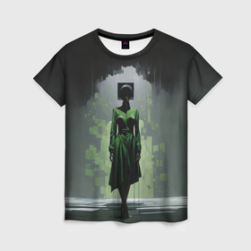 Женская футболка 3D с принтом Ведьма измерений в Тюмени, 100% полиэфир ( синтетическое хлопкоподобное полотно) | прямой крой, круглый вырез горловины, длина до линии бедер | 