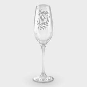 Фужер для шампанского с принтом 2024   Happy New Year в Белгороде,  |  | Тематика изображения на принте: 