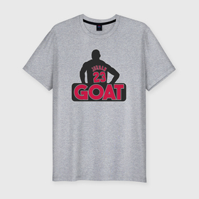 Мужская футболка хлопок Slim с принтом Jordan goat в Курске, 92% хлопок, 8% лайкра | приталенный силуэт, круглый вырез ворота, длина до линии бедра, короткий рукав | 