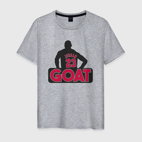 Мужская футболка хлопок с принтом Jordan goat , 100% хлопок | прямой крой, круглый вырез горловины, длина до линии бедер, слегка спущенное плечо. | 
