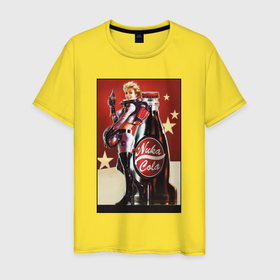 Мужская футболка хлопок с принтом Fallout   nuka cola girl в Курске, 100% хлопок | прямой крой, круглый вырез горловины, длина до линии бедер, слегка спущенное плечо. | 