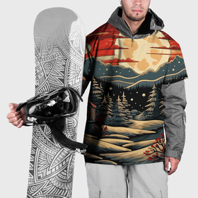 Накидка на куртку 3D с принтом Зимнее настроение новогодний рисунок , 100% полиэстер |  | Тематика изображения на принте: 