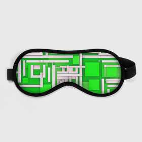 Маска для сна 3D с принтом Полосы на зелёном фоне в Белгороде, внешний слой — 100% полиэфир, внутренний слой — 100% хлопок, между ними — поролон |  | 