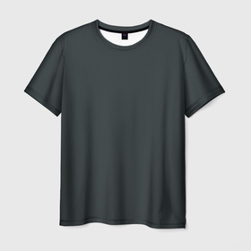 Мужская футболка 3D с принтом Антрацитово серый однотонный в Тюмени, 100% полиэфир | прямой крой, круглый вырез горловины, длина до линии бедер | 