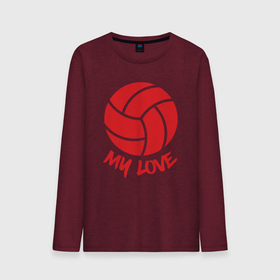 Мужской лонгслив хлопок с принтом Volleyball my love в Кировске, 100% хлопок |  | Тематика изображения на принте: 