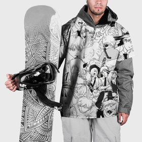 Накидка на куртку 3D с принтом Дэнджи   Человек бензопила в Екатеринбурге, 100% полиэстер |  | 