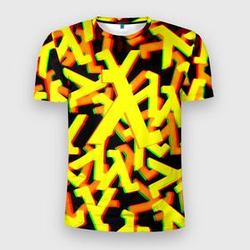 Мужская футболка 3D Slim с принтом Half life bombing logo valve в Санкт-Петербурге, 100% полиэстер с улучшенными характеристиками | приталенный силуэт, круглая горловина, широкие плечи, сужается к линии бедра | Тематика изображения на принте: 