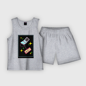 Детская пижама с шортами хлопок с принтом Gameboy and joystick ,  |  | 