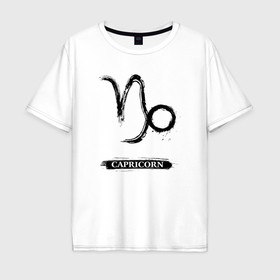 Мужская футболка хлопок Oversize с принтом Capricorn в Тюмени, 100% хлопок | свободный крой, круглый ворот, “спинка” длиннее передней части | 