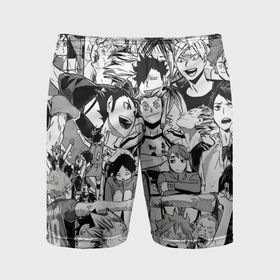 Мужские шорты спортивные с принтом Коллаж по аниме Волейбол ,  |  | 