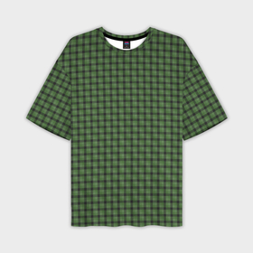 Мужская футболка oversize 3D с принтом Зеленая клетка классика в Курске,  |  | 