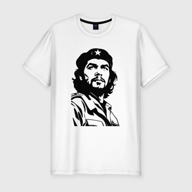 Мужская футболка хлопок Slim с принтом Че Гевара   взгляд в будущее в Курске, 92% хлопок, 8% лайкра | приталенный силуэт, круглый вырез ворота, длина до линии бедра, короткий рукав | Тематика изображения на принте: 