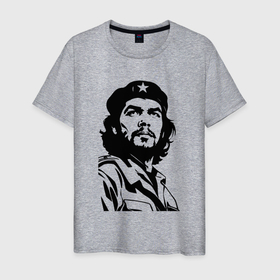 Мужская футболка хлопок с принтом Че Гевара   взгляд в будущее в Белгороде, 100% хлопок | прямой крой, круглый вырез горловины, длина до линии бедер, слегка спущенное плечо. | 