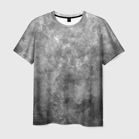 Мужская футболка 3D с принтом Абстракция   grey sky в Курске, 100% полиэфир | прямой крой, круглый вырез горловины, длина до линии бедер | 