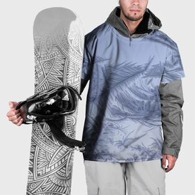 Накидка на куртку 3D с принтом Морозные узоры на замерзшем окне в Санкт-Петербурге, 100% полиэстер |  | Тематика изображения на принте: 