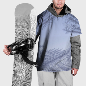 Накидка на куртку 3D с принтом Морозные узоры на окне в Санкт-Петербурге, 100% полиэстер |  | Тематика изображения на принте: 