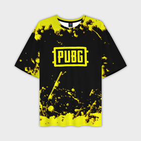 Мужская футболка oversize 3D с принтом PUBG online yellow ,  |  | 