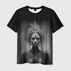 Мужская футболка 3D с принтом Дымчатая ведьма в Санкт-Петербурге, 100% полиэфир | прямой крой, круглый вырез горловины, длина до линии бедер | 