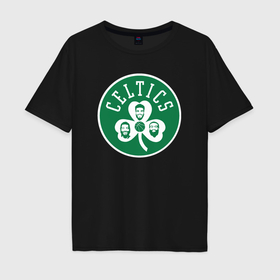 Мужская футболка хлопок Oversize с принтом Celtics players в Санкт-Петербурге, 100% хлопок | свободный крой, круглый ворот, “спинка” длиннее передней части | Тематика изображения на принте: 