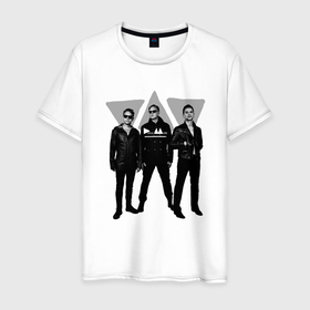 Мужская футболка хлопок с принтом Depeche Mode   Delta Machine DM tour в Новосибирске, 100% хлопок | прямой крой, круглый вырез горловины, длина до линии бедер, слегка спущенное плечо. | 