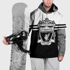 Накидка на куртку 3D с принтом Ливерпуль   черно белый в Тюмени, 100% полиэстер |  | 