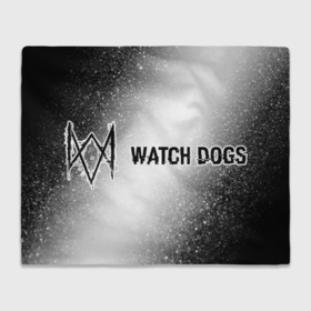 Плед 3D с принтом Watch Dogs glitch на светлом фоне по горизонтали в Кировске, 100% полиэстер | закругленные углы, все края обработаны. Ткань не мнется и не растягивается | 
