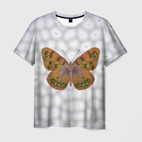Мужская футболка 3D с принтом Камуфляжная бабочка в Кировске, 100% полиэфир | прямой крой, круглый вырез горловины, длина до линии бедер | 