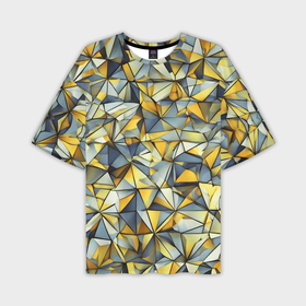 Мужская футболка oversize 3D с принтом Маленькие золотые треугольники в Екатеринбурге,  |  | 