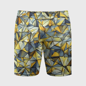 Мужские шорты спортивные с принтом Маленькие золотые треугольники в Тюмени,  |  | 