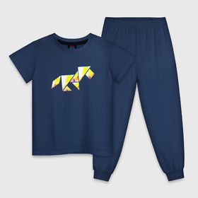 Детская пижама хлопок с принтом Origami dog в Тюмени, 100% хлопок |  брюки и футболка прямого кроя, без карманов, на брюках мягкая резинка на поясе и по низу штанин
 | Тематика изображения на принте: 