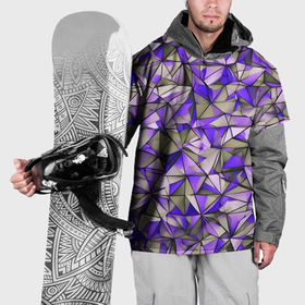 Накидка на куртку 3D с принтом Маленькие фиолетовые треугольники в Петрозаводске, 100% полиэстер |  | Тематика изображения на принте: 