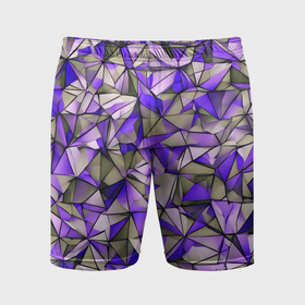 Мужские шорты спортивные с принтом Маленькие фиолетовые треугольники в Петрозаводске,  |  | 