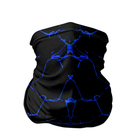 Бандана-труба 3D с принтом Синие трещины узоры в Курске, 100% полиэстер, ткань с особыми свойствами — Activecool | плотность 150‒180 г/м2; хорошо тянется, но сохраняет форму | 