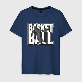 Мужская футболка хлопок с принтом Basketball play в Курске, 100% хлопок | прямой крой, круглый вырез горловины, длина до линии бедер, слегка спущенное плечо. | 