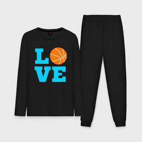 Мужская пижама с лонгсливом хлопок с принтом Любовь к баскетболу в Тюмени,  |  | 